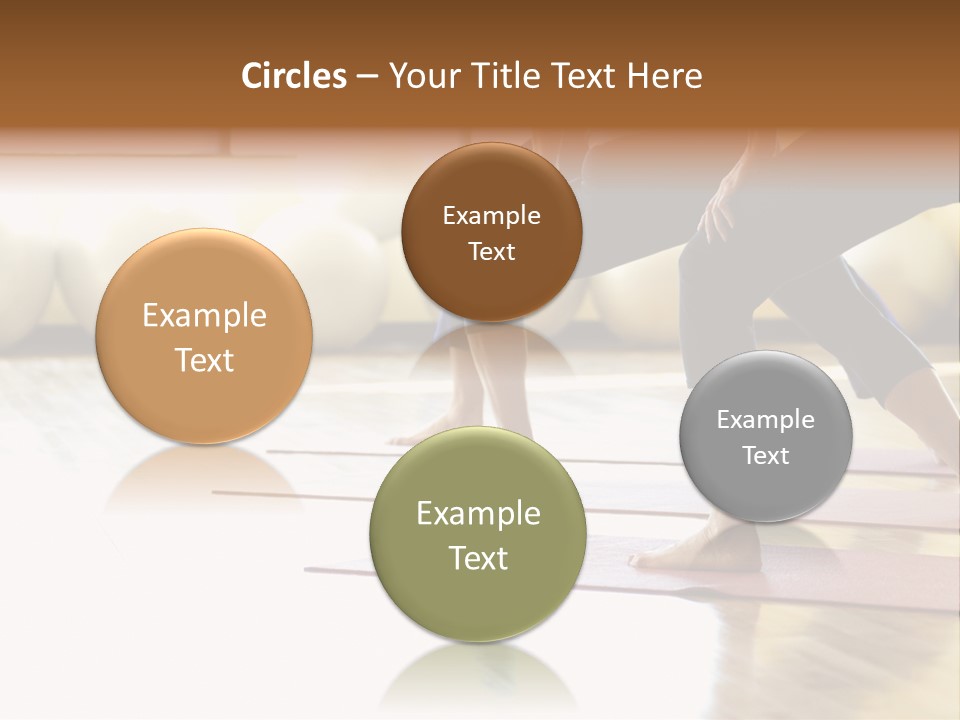 Caucasian Prime  Females In Yoga Class. PowerPoint Template