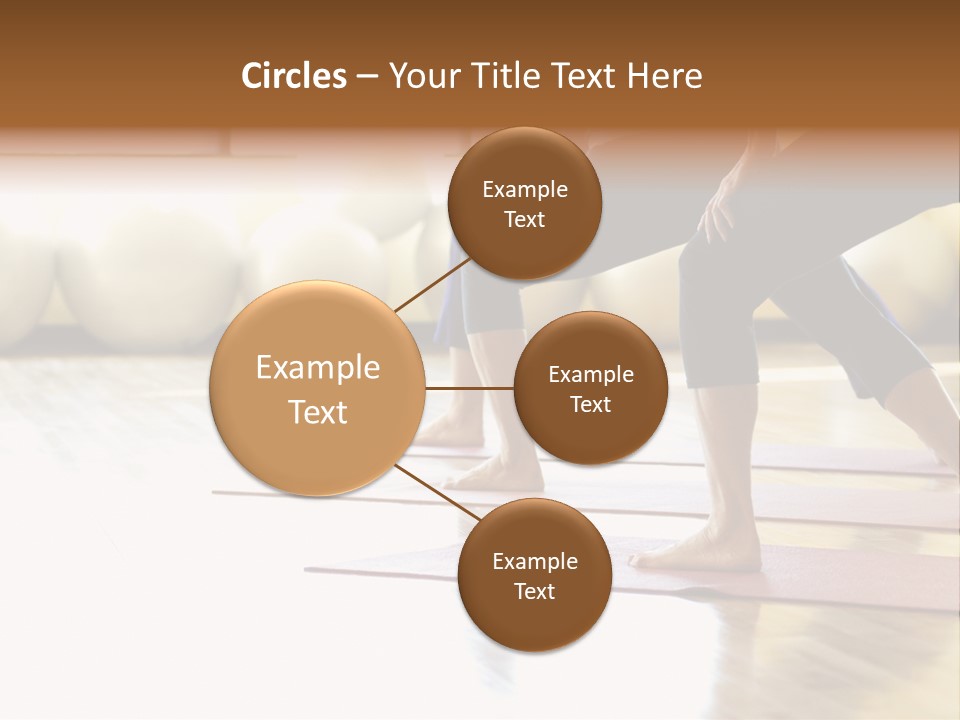 Caucasian Prime  Females In Yoga Class. PowerPoint Template