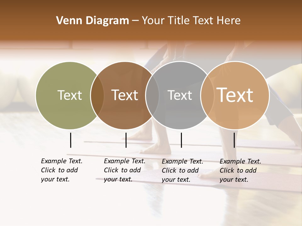 Caucasian Prime  Females In Yoga Class. PowerPoint Template