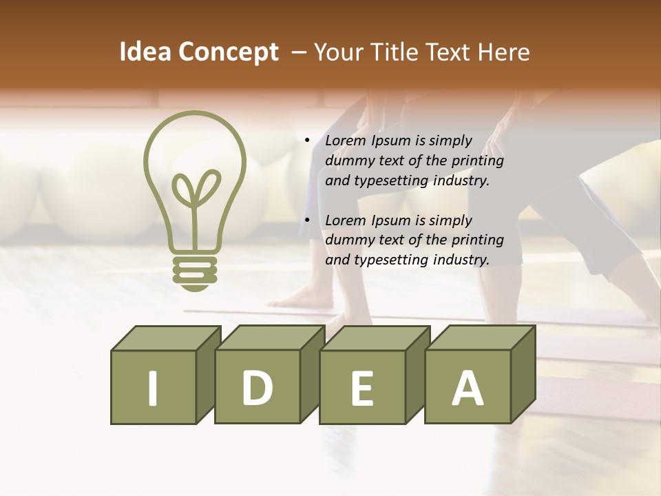 Caucasian Prime  Females In Yoga Class. PowerPoint Template