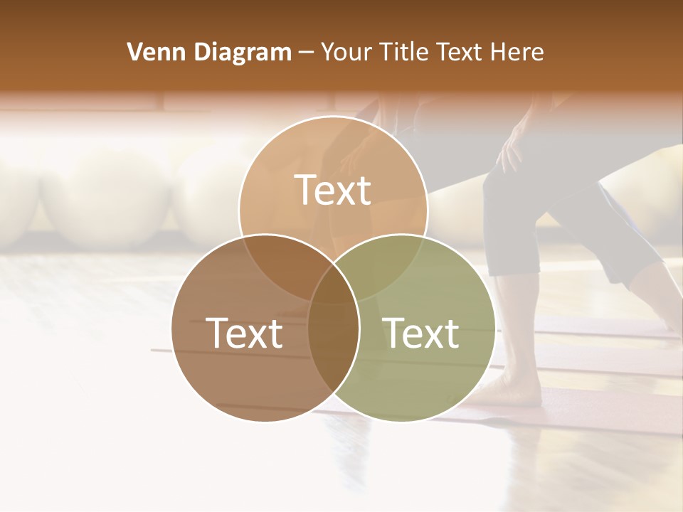 Caucasian Prime  Females In Yoga Class. PowerPoint Template