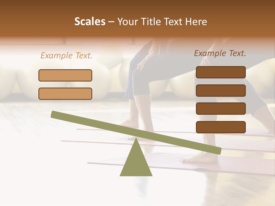 Caucasian Prime  Females In Yoga Class. PowerPoint Template