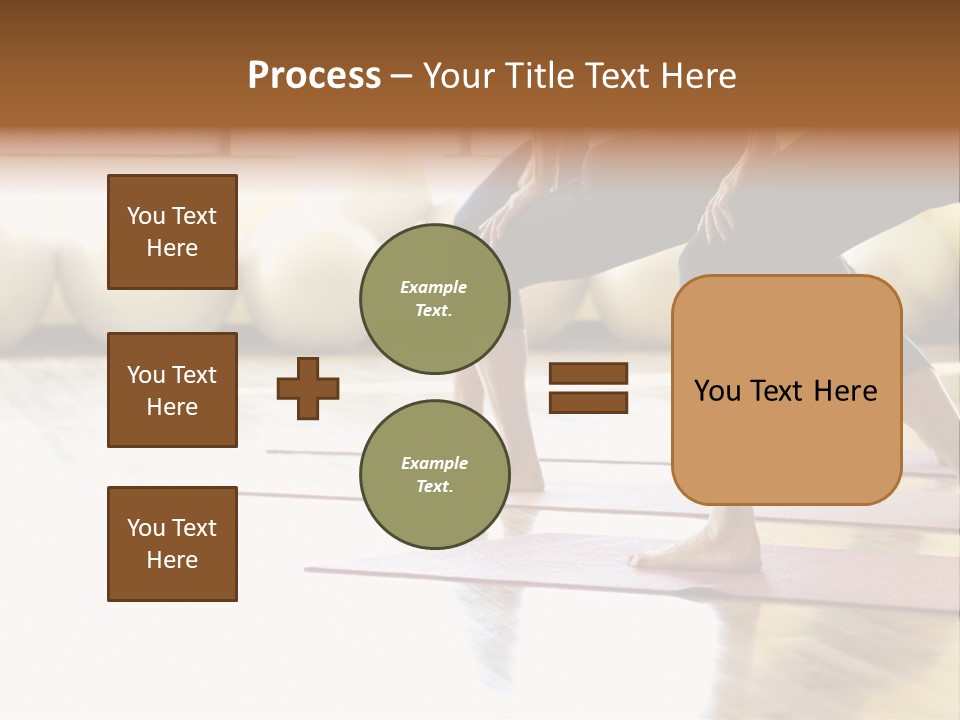 Caucasian Prime  Females In Yoga Class. PowerPoint Template