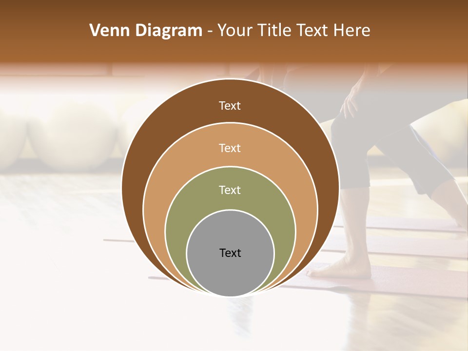 Caucasian Prime  Females In Yoga Class. PowerPoint Template