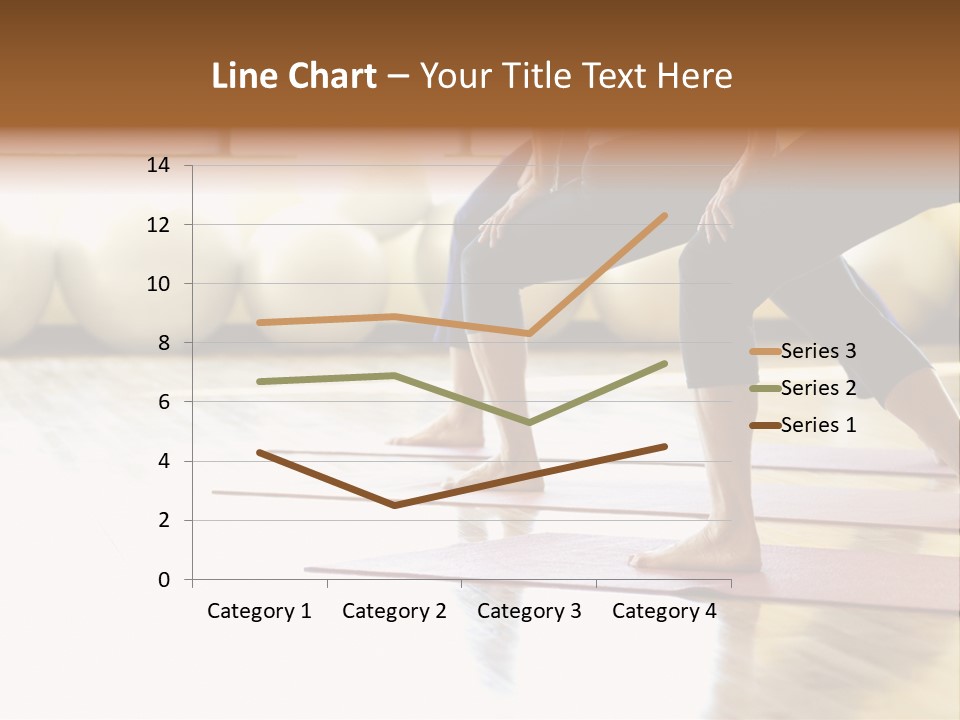 Caucasian Prime  Females In Yoga Class. PowerPoint Template