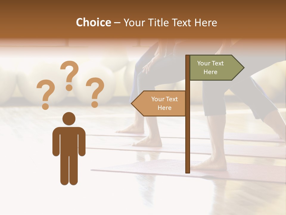 Caucasian Prime  Females In Yoga Class. PowerPoint Template