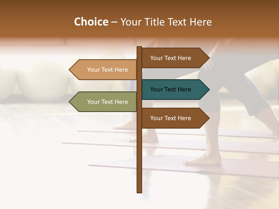 Caucasian Prime  Females In Yoga Class. PowerPoint Template