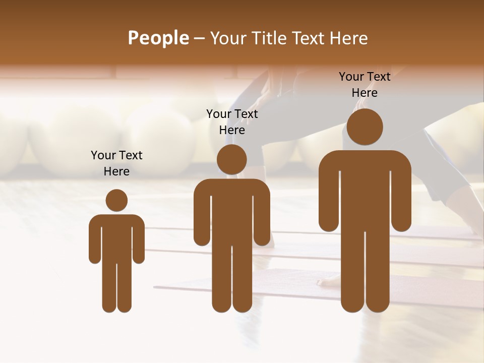 Caucasian Prime  Females In Yoga Class. PowerPoint Template