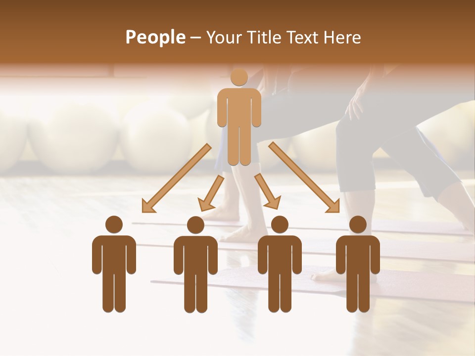 Caucasian Prime  Females In Yoga Class. PowerPoint Template