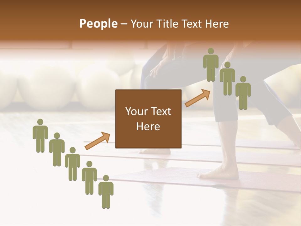 Caucasian Prime  Females In Yoga Class. PowerPoint Template