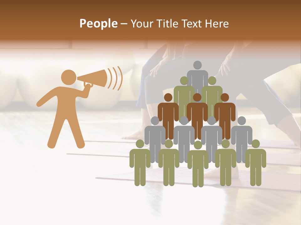 Caucasian Prime  Females In Yoga Class. PowerPoint Template