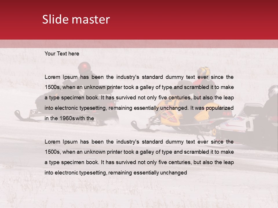 Snow Mobiles PowerPoint Template