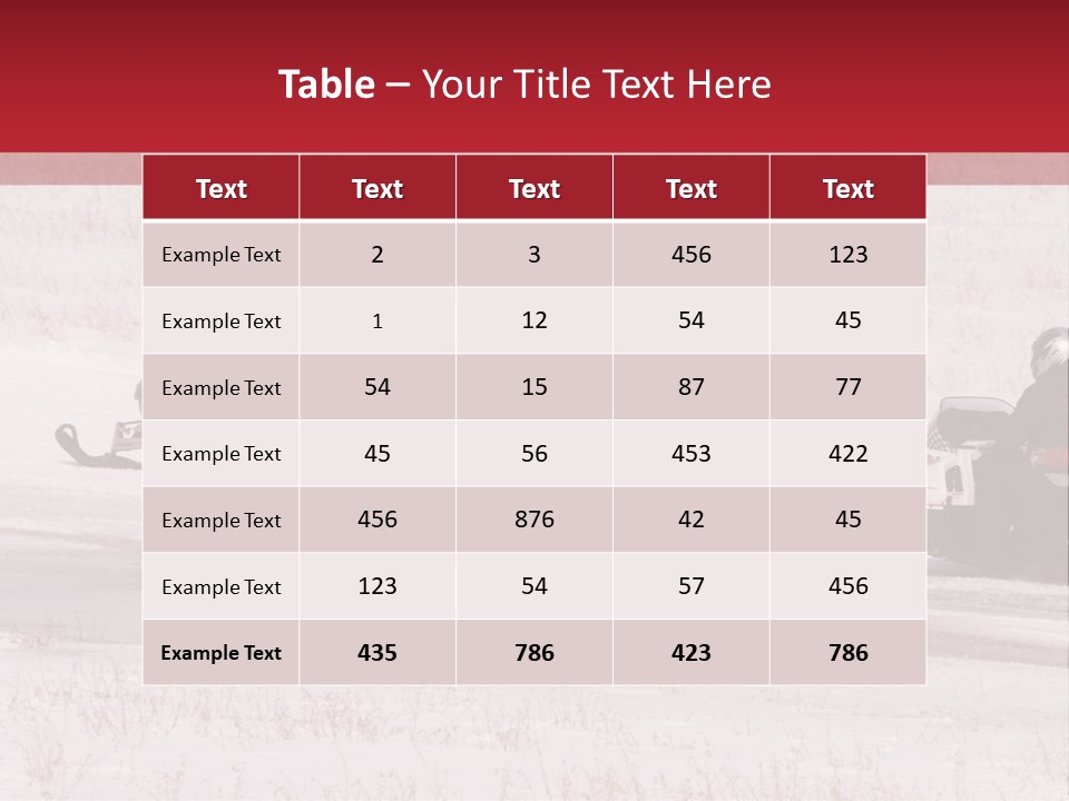 Snow Mobiles PowerPoint Template