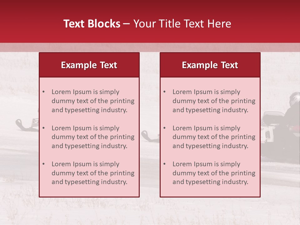 Snow Mobiles PowerPoint Template