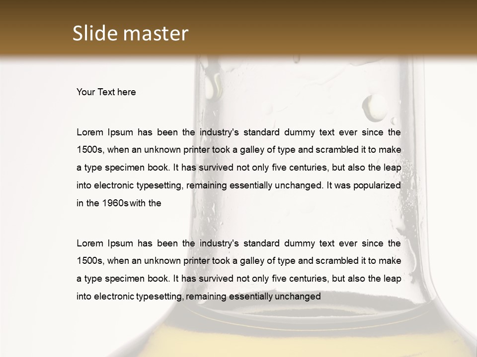 Olive Oil Bottle Closeup (2) PowerPoint Template