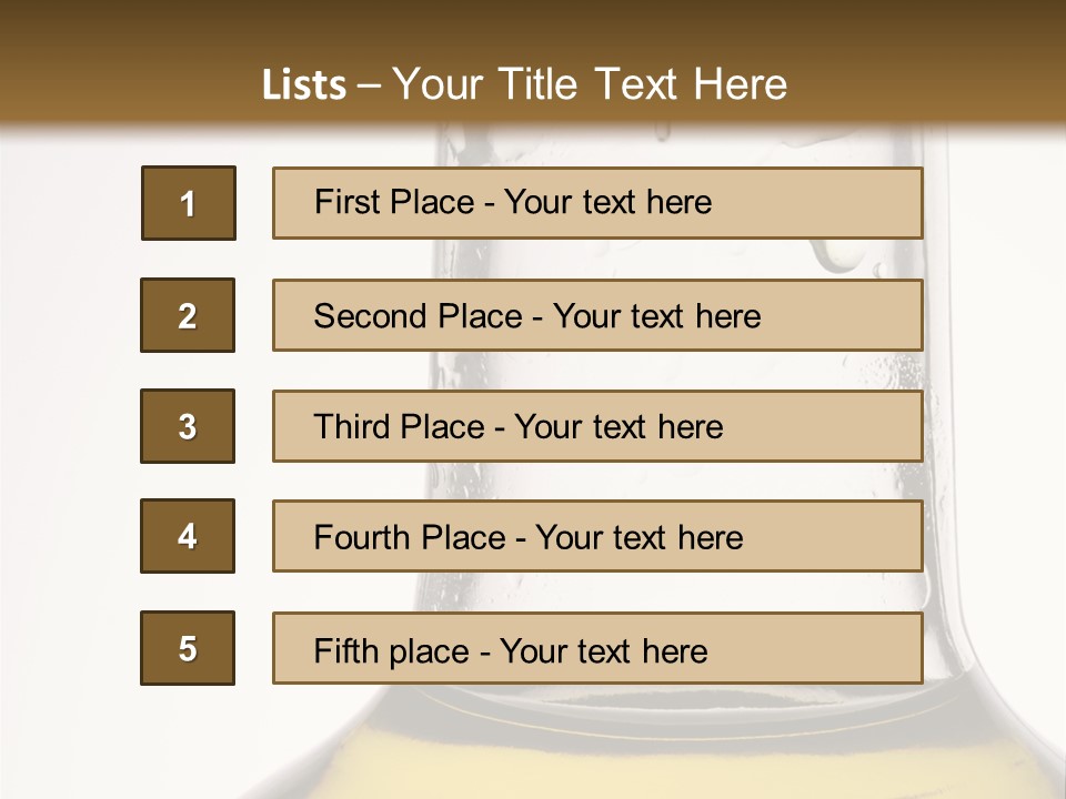 Olive Oil Bottle Closeup (2) PowerPoint Template