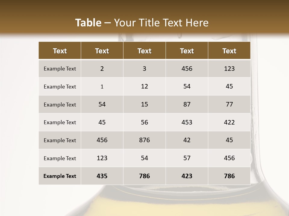 Olive Oil Bottle Closeup (2) PowerPoint Template