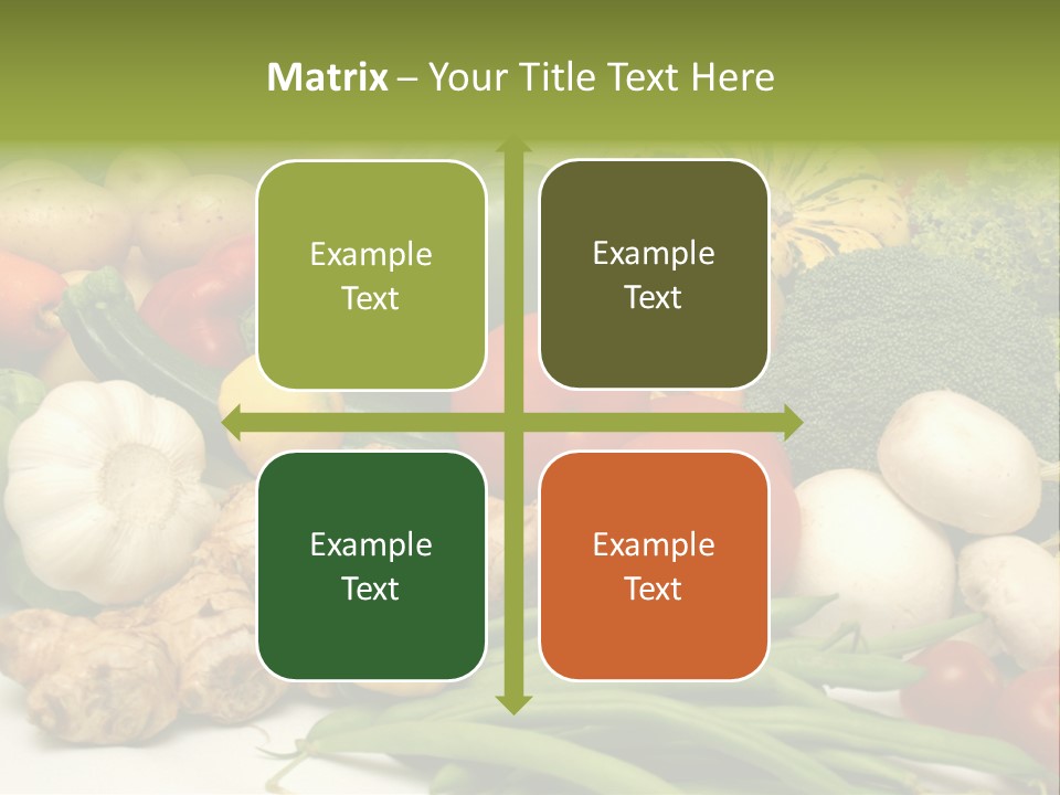 A Bunch Of Different Types Of Vegetables On A Table PowerPoint Template