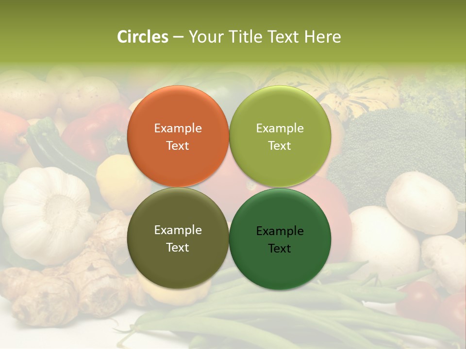 A Bunch Of Different Types Of Vegetables On A Table PowerPoint Template