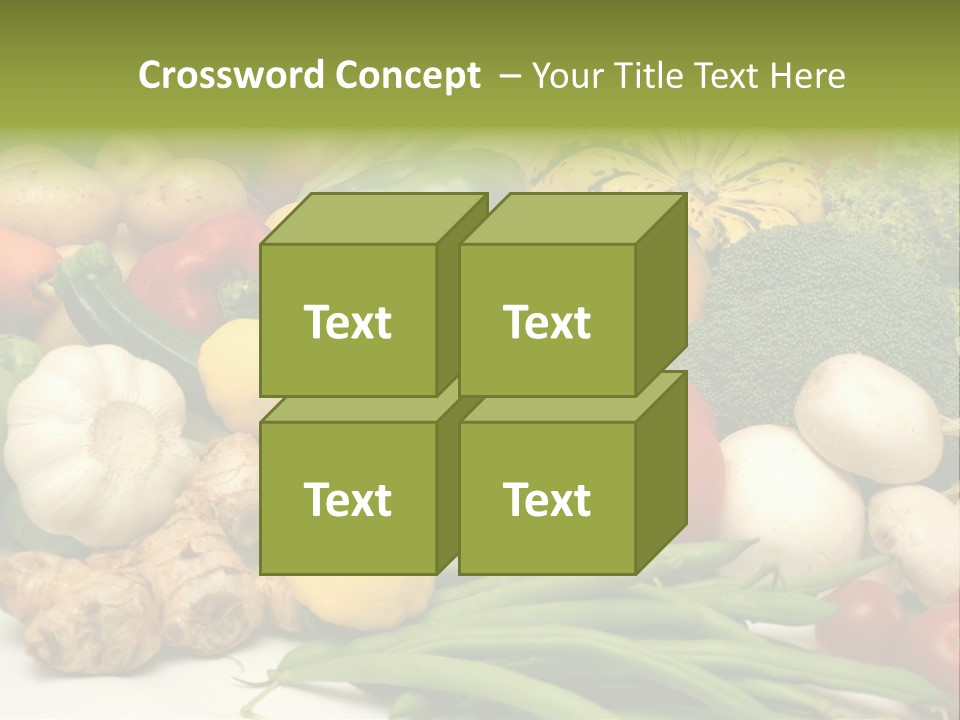A Bunch Of Different Types Of Vegetables On A Table PowerPoint Template