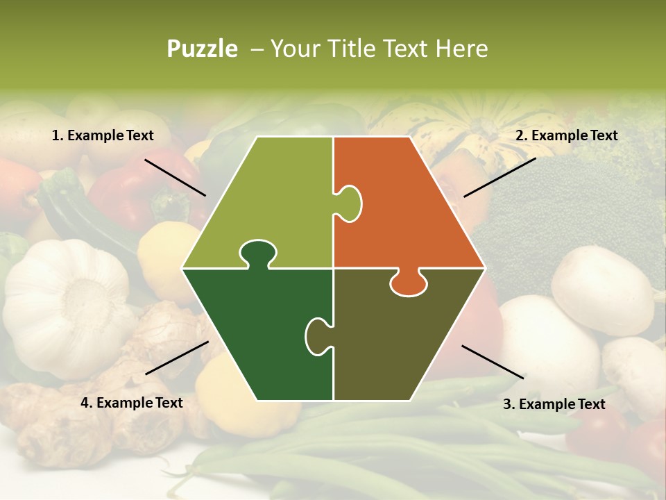 A Bunch Of Different Types Of Vegetables On A Table PowerPoint Template