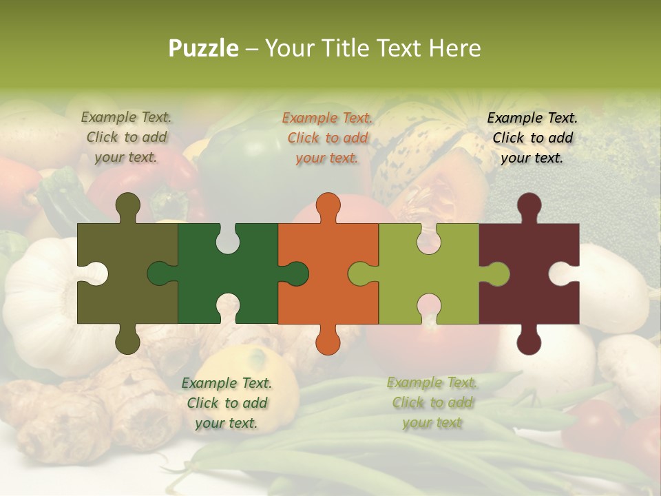 A Bunch Of Different Types Of Vegetables On A Table PowerPoint Template