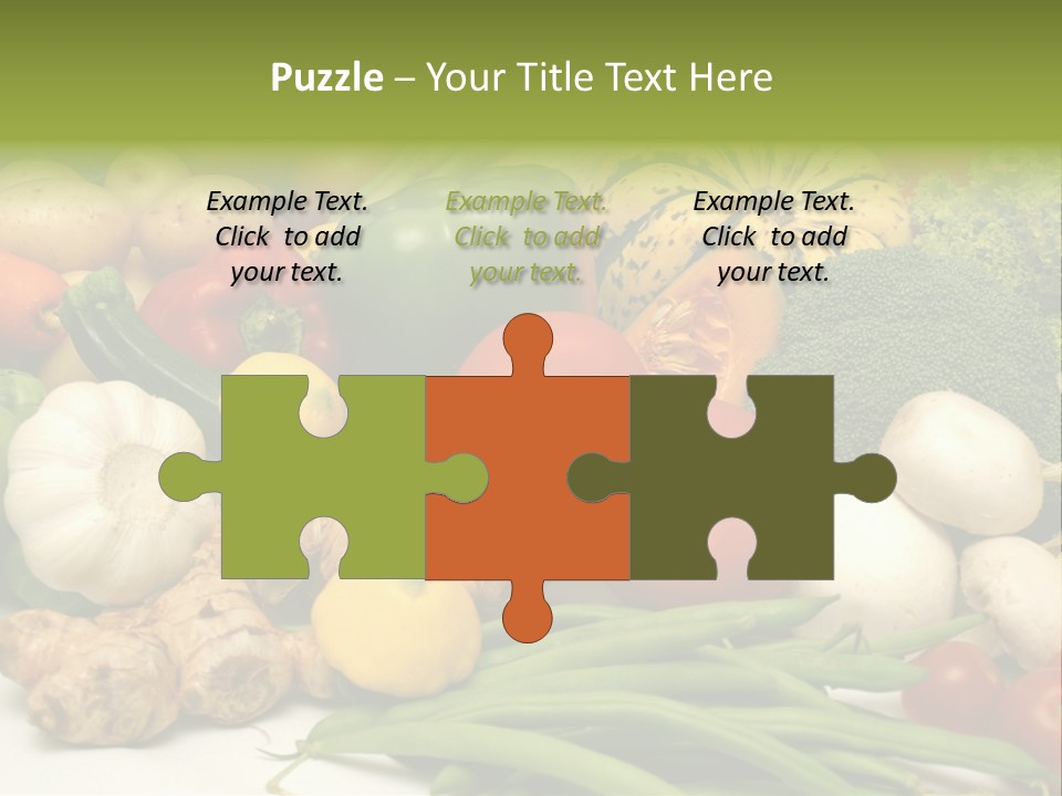 A Bunch Of Different Types Of Vegetables On A Table PowerPoint Template