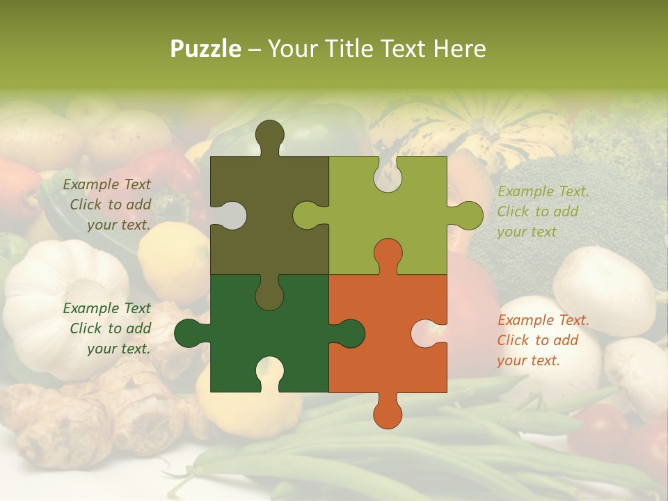 A Bunch Of Different Types Of Vegetables On A Table PowerPoint Template
