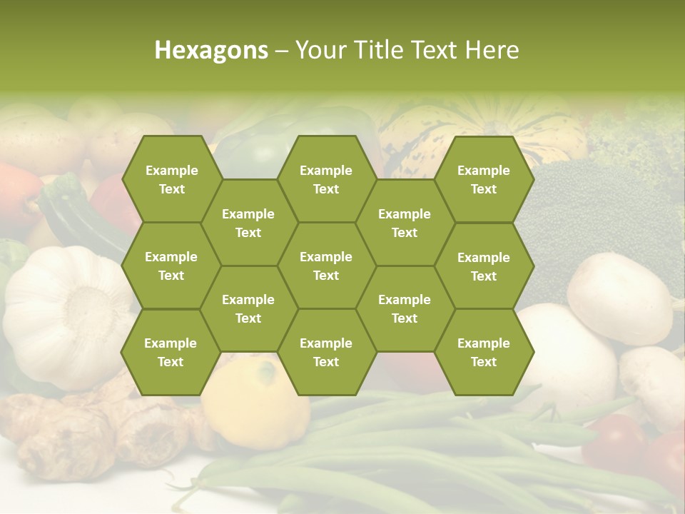 A Bunch Of Different Types Of Vegetables On A Table PowerPoint Template