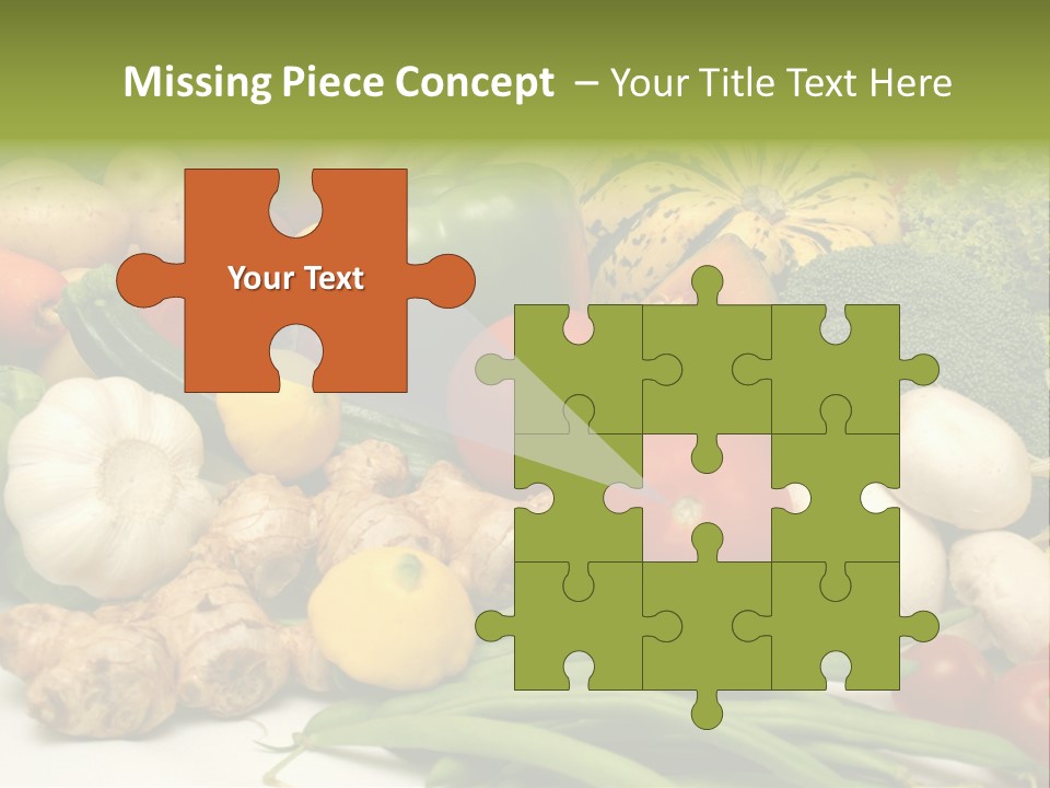 A Bunch Of Different Types Of Vegetables On A Table PowerPoint Template