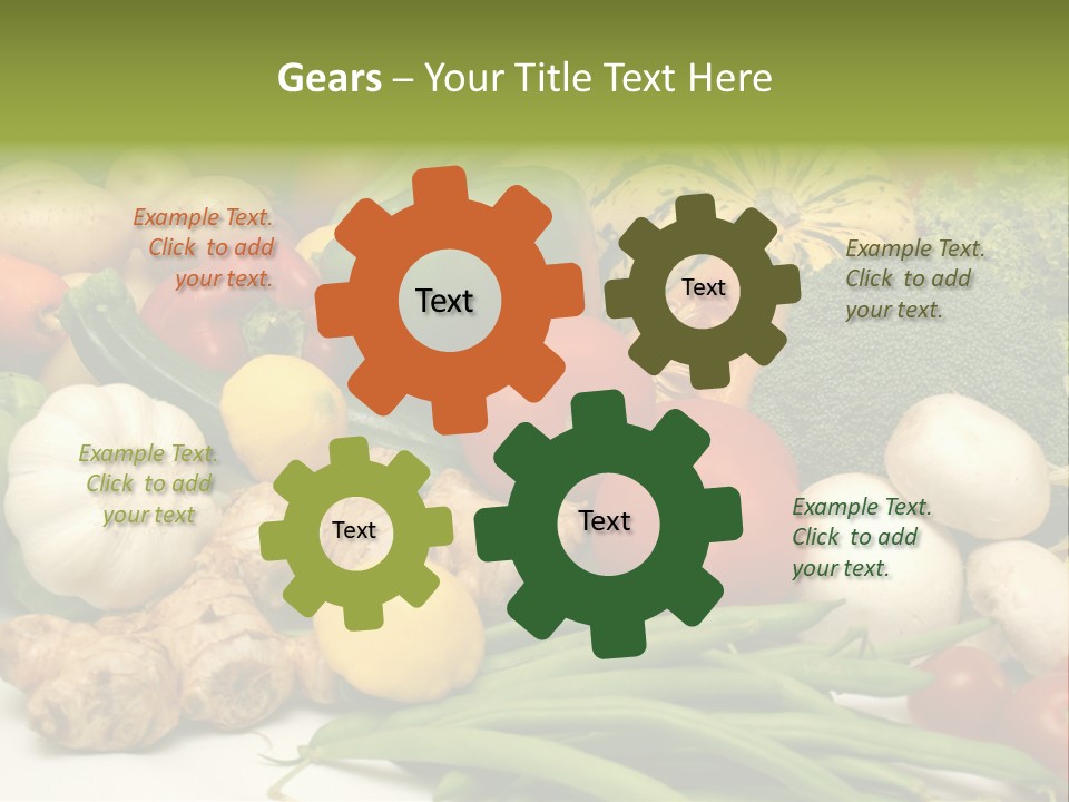 A Bunch Of Different Types Of Vegetables On A Table PowerPoint Template