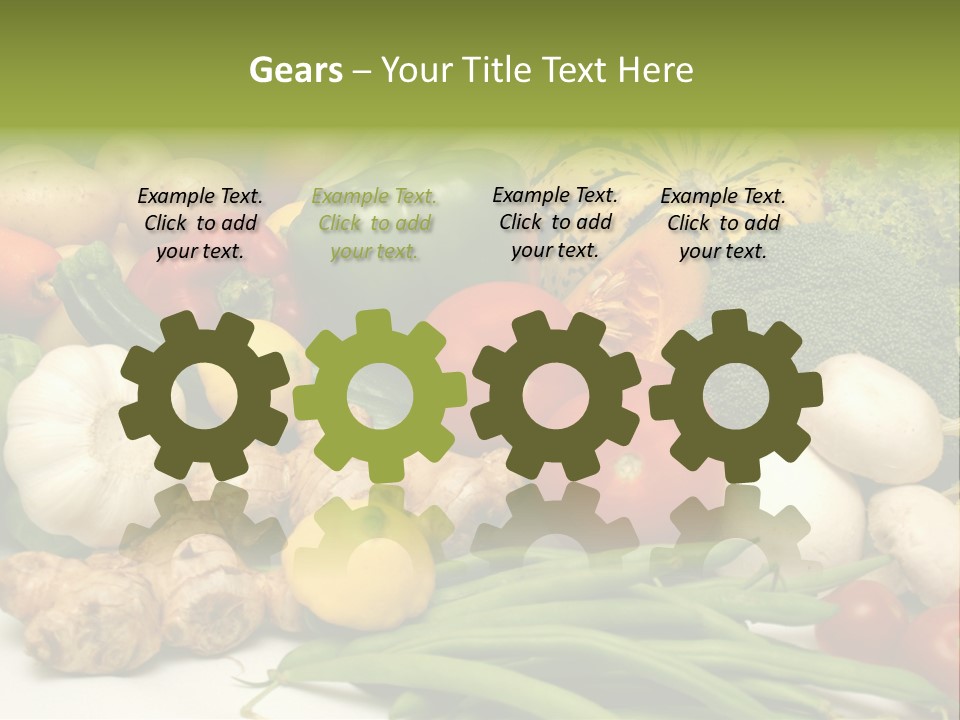 A Bunch Of Different Types Of Vegetables On A Table PowerPoint Template