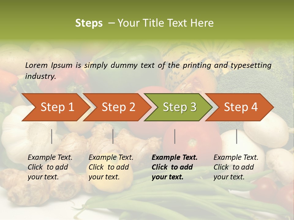 A Bunch Of Different Types Of Vegetables On A Table PowerPoint Template