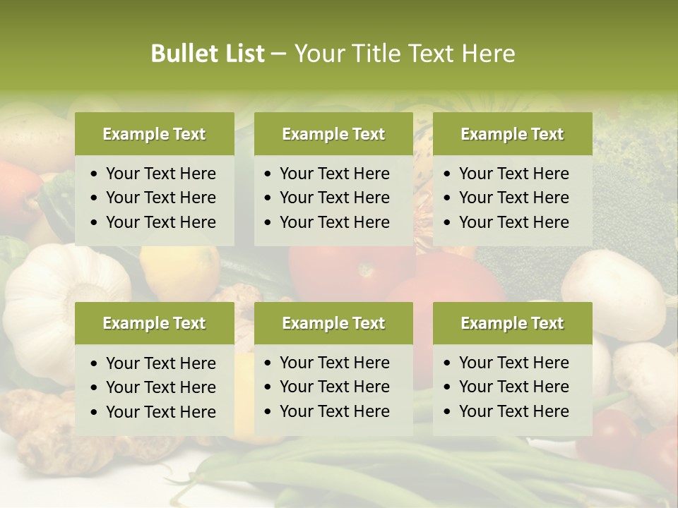 A Bunch Of Different Types Of Vegetables On A Table PowerPoint Template