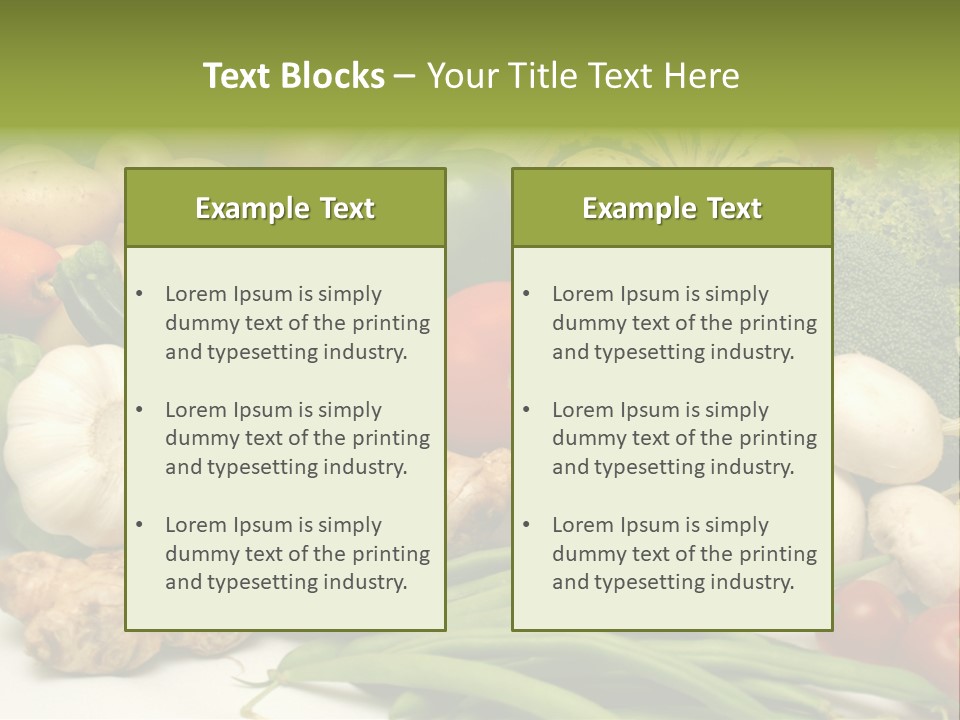 A Bunch Of Different Types Of Vegetables On A Table PowerPoint Template