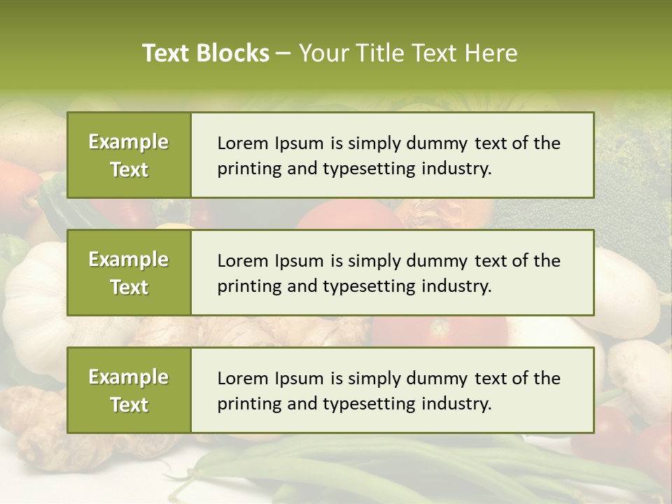A Bunch Of Different Types Of Vegetables On A Table PowerPoint Template