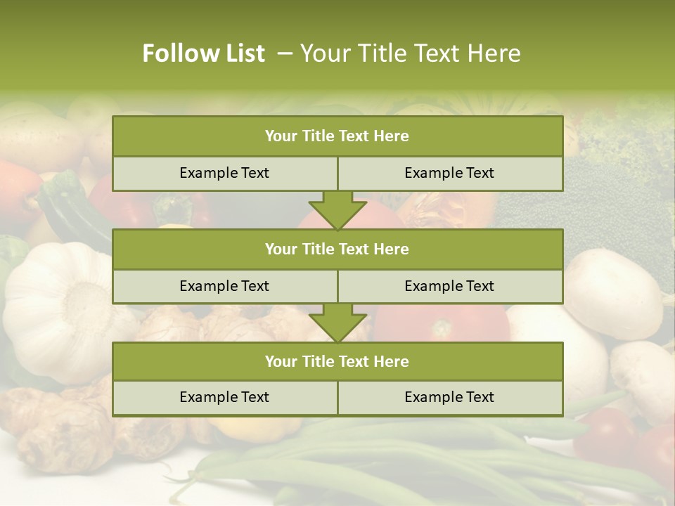 A Bunch Of Different Types Of Vegetables On A Table PowerPoint Template