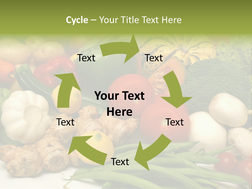 A Bunch Of Different Types Of Vegetables On A Table PowerPoint Template
