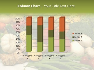 A Bunch Of Different Types Of Vegetables On A Table PowerPoint Template