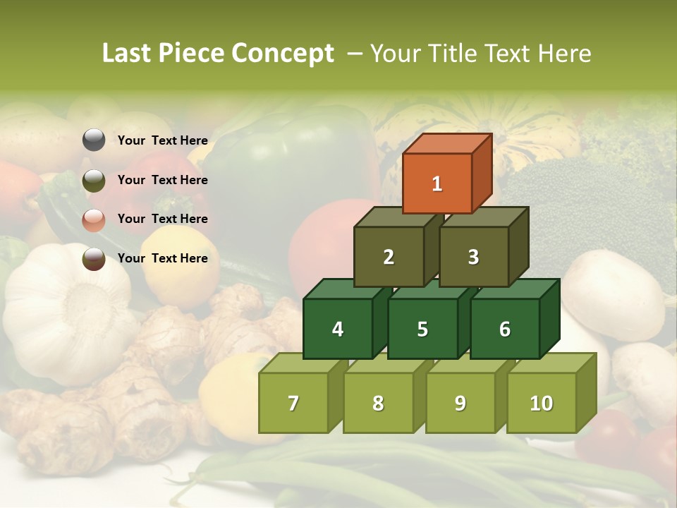 A Bunch Of Different Types Of Vegetables On A Table PowerPoint Template