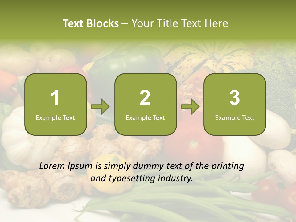 A Bunch Of Different Types Of Vegetables On A Table PowerPoint Template