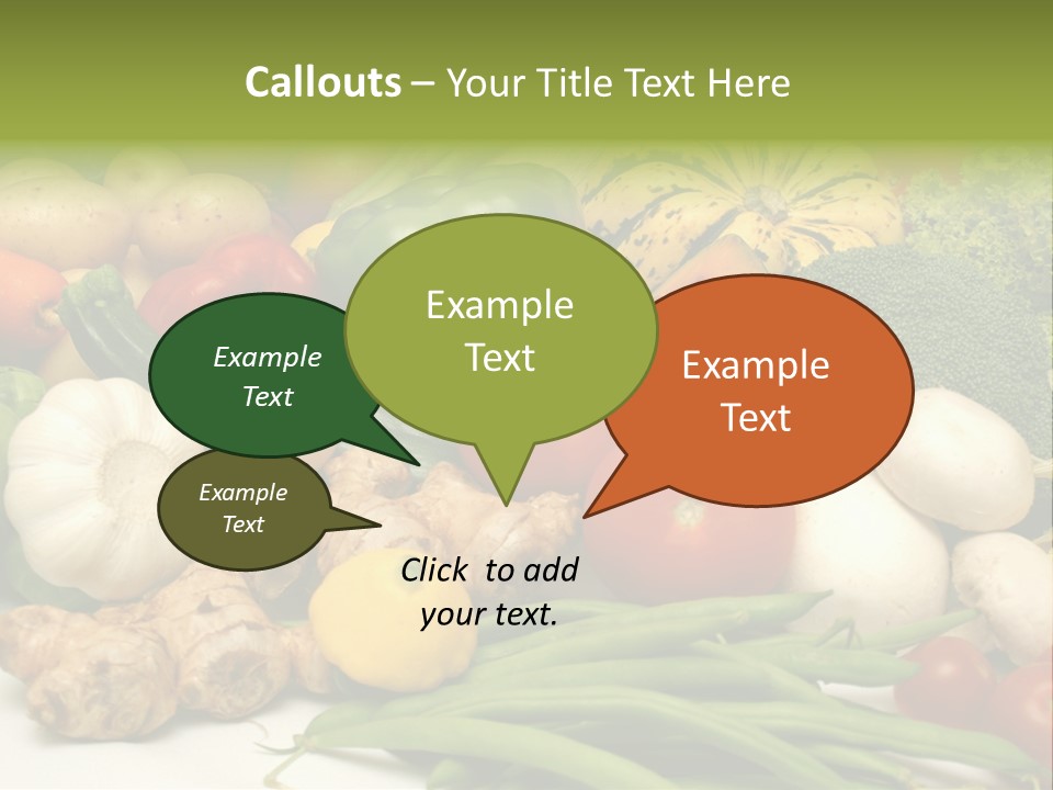 A Bunch Of Different Types Of Vegetables On A Table PowerPoint Template