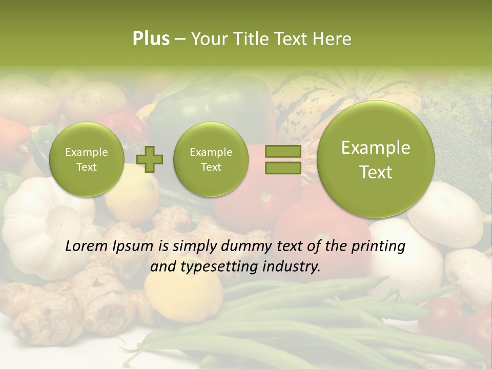 A Bunch Of Different Types Of Vegetables On A Table PowerPoint Template