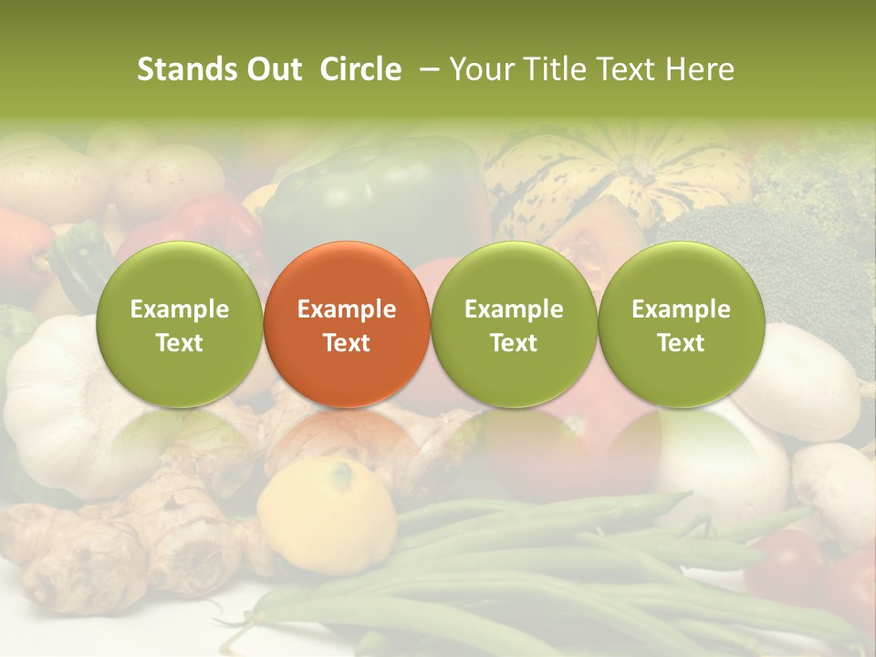 A Bunch Of Different Types Of Vegetables On A Table PowerPoint Template
