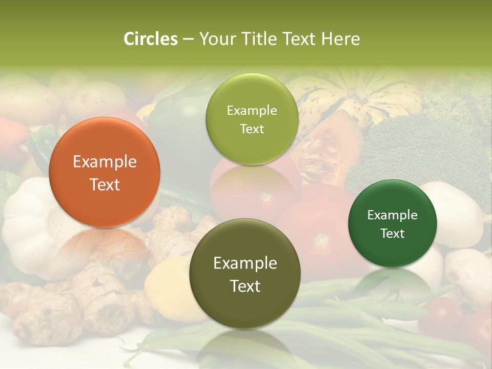 A Bunch Of Different Types Of Vegetables On A Table PowerPoint Template