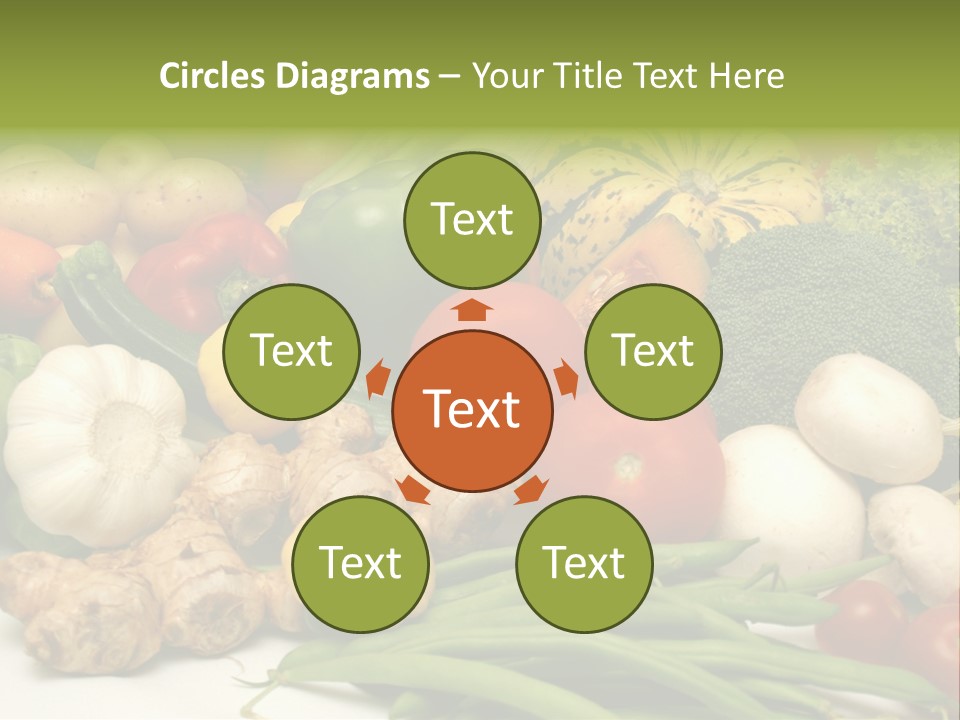 A Bunch Of Different Types Of Vegetables On A Table PowerPoint Template