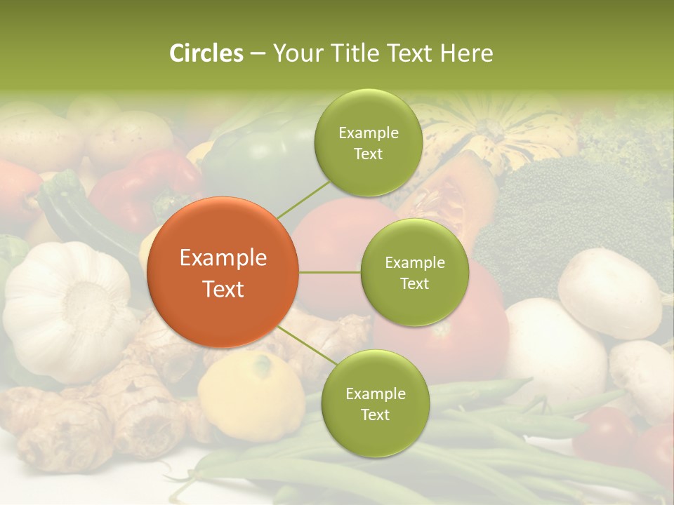 A Bunch Of Different Types Of Vegetables On A Table PowerPoint Template