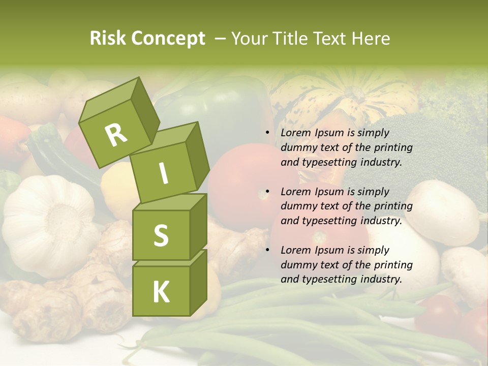 A Bunch Of Different Types Of Vegetables On A Table PowerPoint Template
