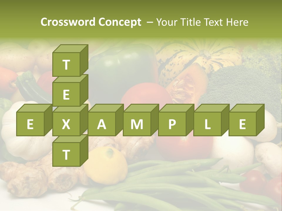 A Bunch Of Different Types Of Vegetables On A Table PowerPoint Template