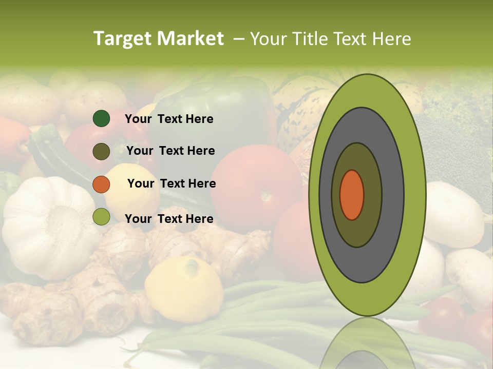 A Bunch Of Different Types Of Vegetables On A Table PowerPoint Template